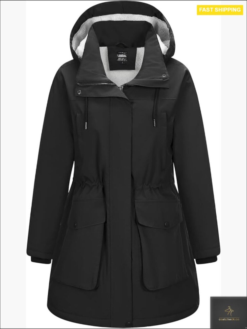 Waterproof Fleece Lined Puffer Parka Long Insulated Winter Coat Classic Fit